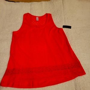 No boundaries coral tank top.  New with tags. Size large.